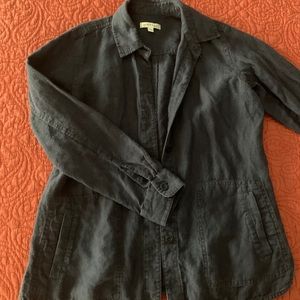 Linen shirt jacket